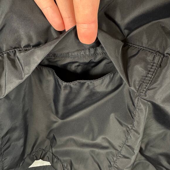 Nike Vintage Black Snap Up Hooded Packable Lined Windbreaker Women's Size XL - Picture 4 of 8